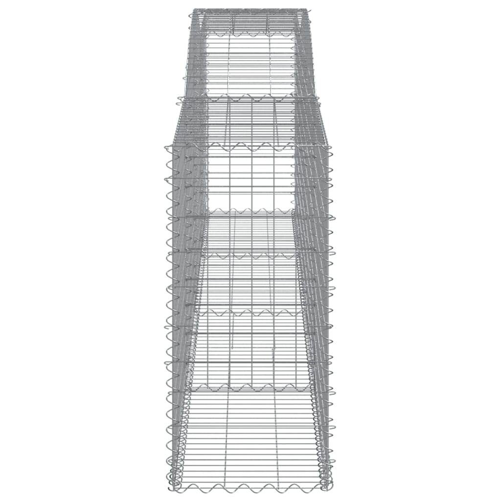 Coșuri gabion arcuite 15 buc, 400x50x100/120 cm fier galvanizat