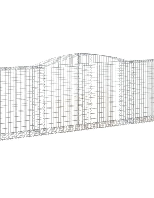 Încărcați imaginea în vizualizatorul Galerie, Coșuri gabion arcuite 2 buc, 400x50x120/140 cm, fier galvanizat
