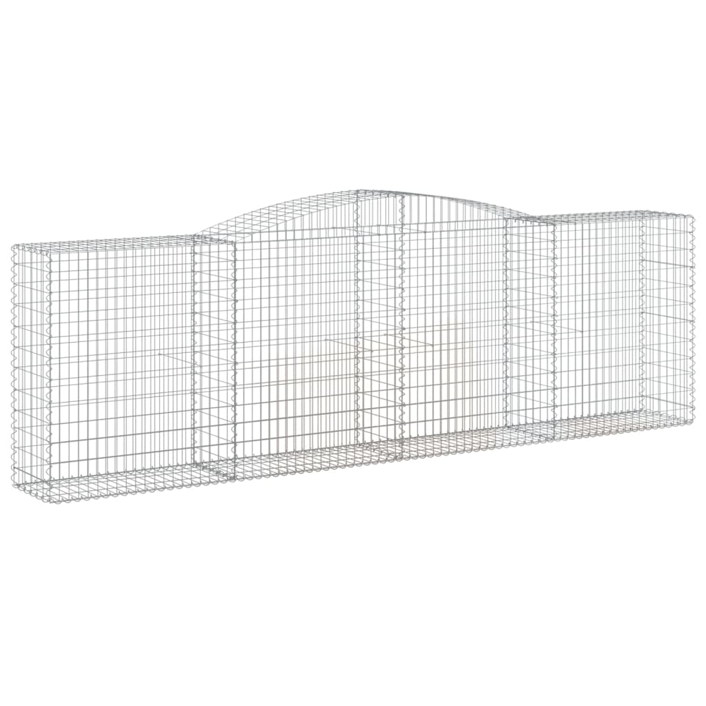 Coșuri gabion arcuite 2 buc, 400x50x120/140 cm, fier galvanizat