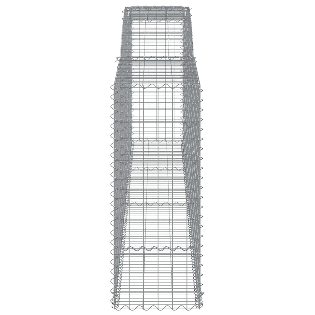 Coșuri gabion arcuite 2 buc, 400x50x120/140 cm, fier galvanizat