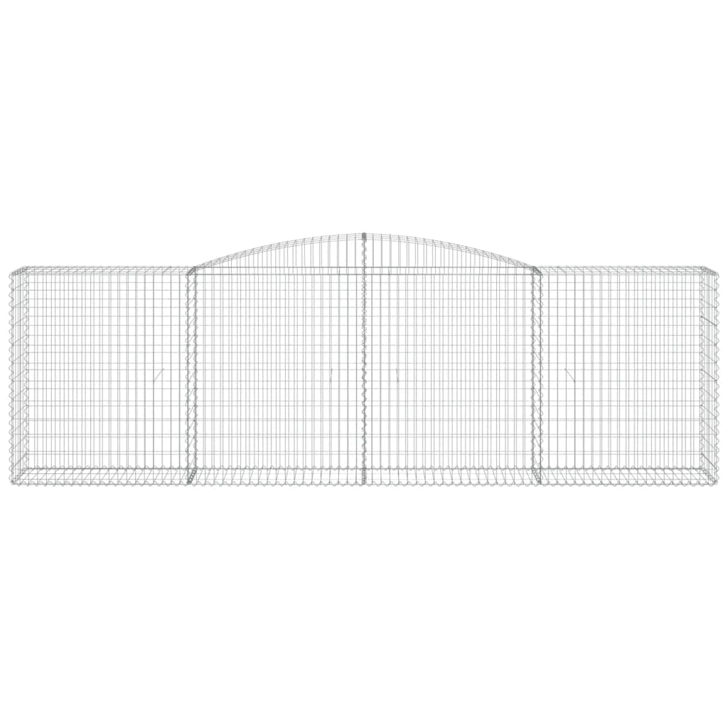 Coșuri gabion arcuite 3 buc, 400x50x120/140 cm, fier galvanizat