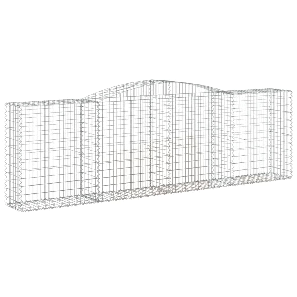 Coșuri gabion arcuite 7 buc, 400x50x120/140 cm, fier galvanizat