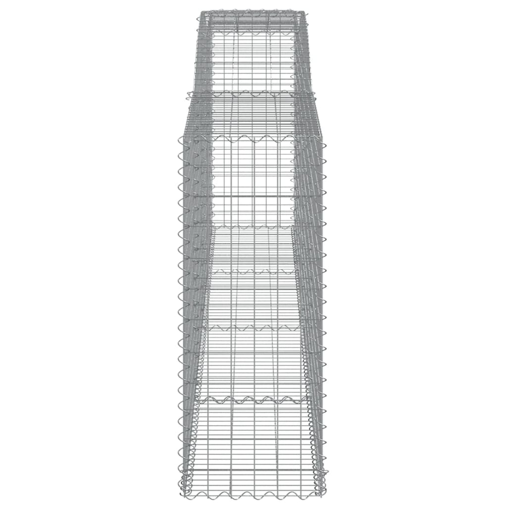 Coșuri gabion arcuite 15 buc, 400x50x120/140cm, fier galvanizat