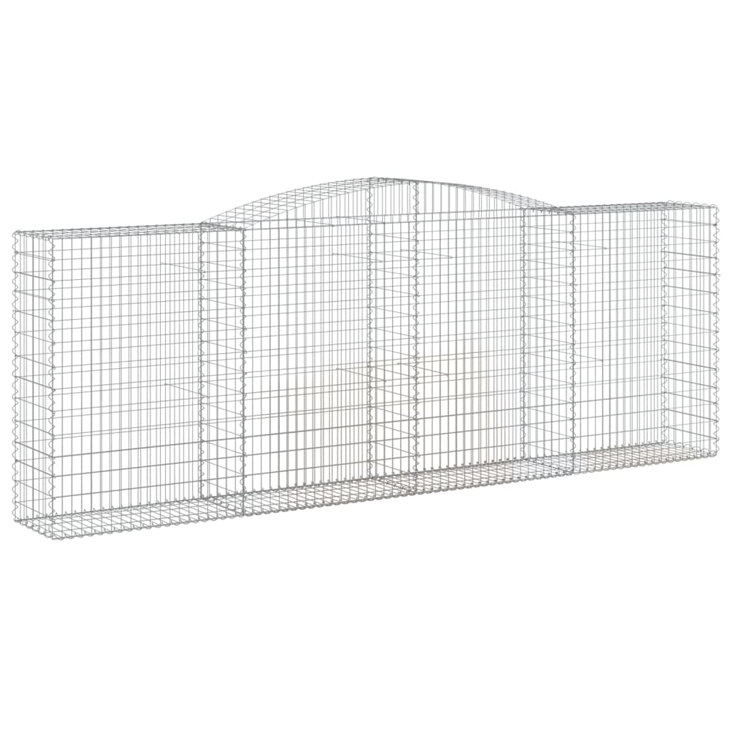 Coșuri gabion arcuite 2 buc, 400x50x140/160 cm, fier galvanizat