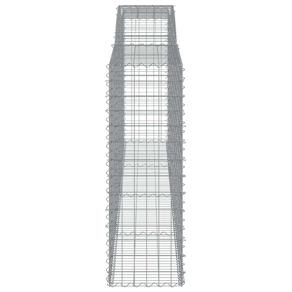 Coșuri gabion arcuite 2 buc, 400x50x140/160 cm, fier galvanizat