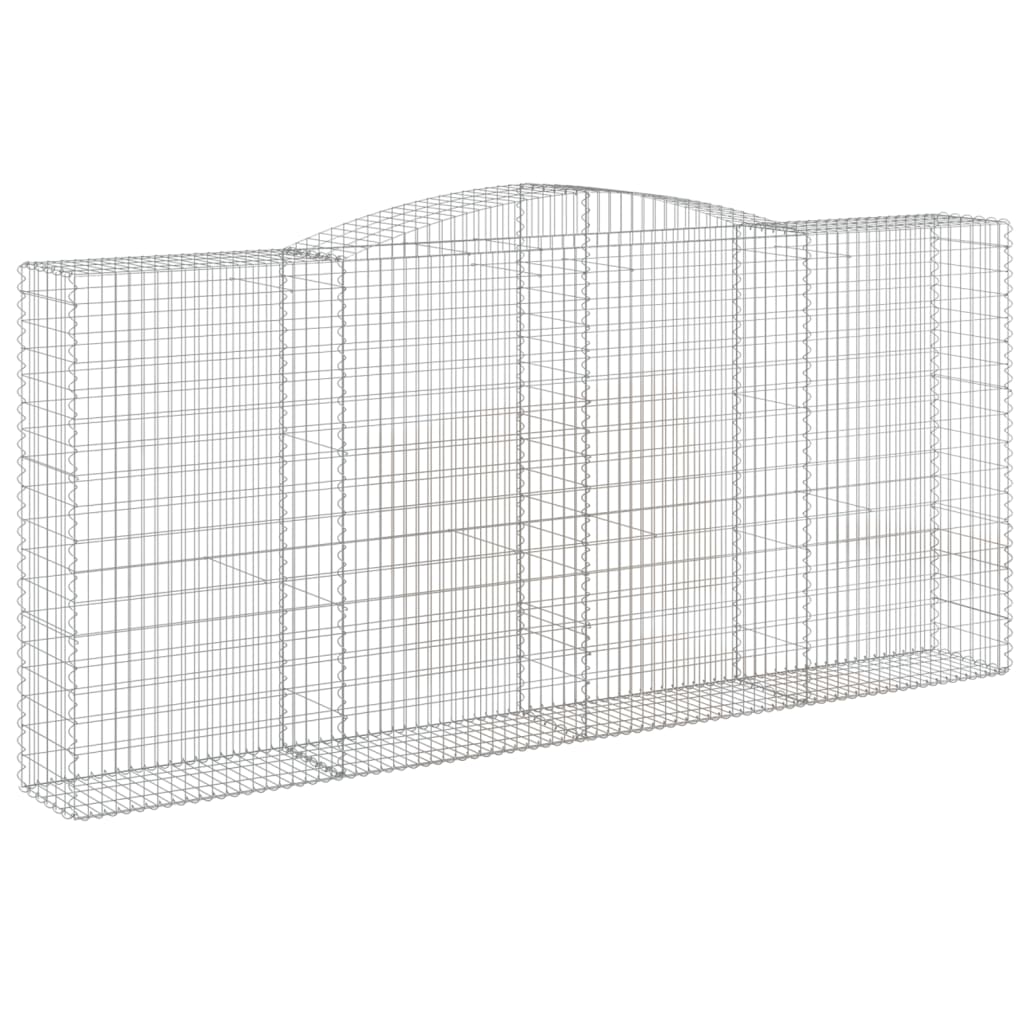 Coșuri gabion arcuite 3 buc, 400x50x180/200 cm, fier galvanizat