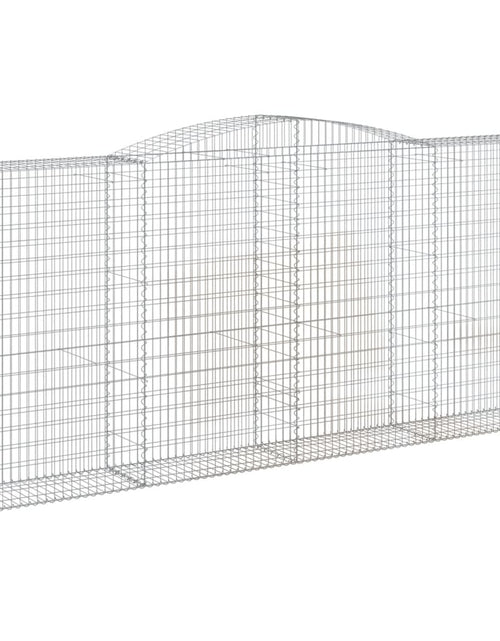 Încărcați imaginea în vizualizatorul Galerie, Coșuri gabion arcuite 4 buc, 400x50x180/200 cm, fier galvanizat
