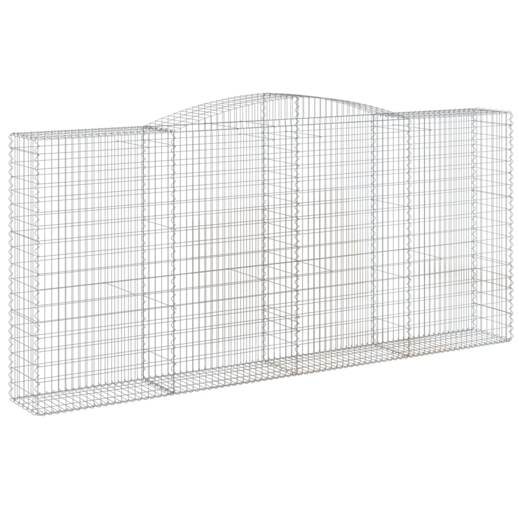 Coșuri gabion arcuite 4 buc, 400x50x180/200 cm, fier galvanizat