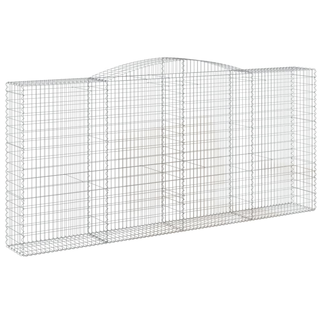 Coșuri gabion arcuite 6 buc, 400x50x180/200 cm, fier galvanizat