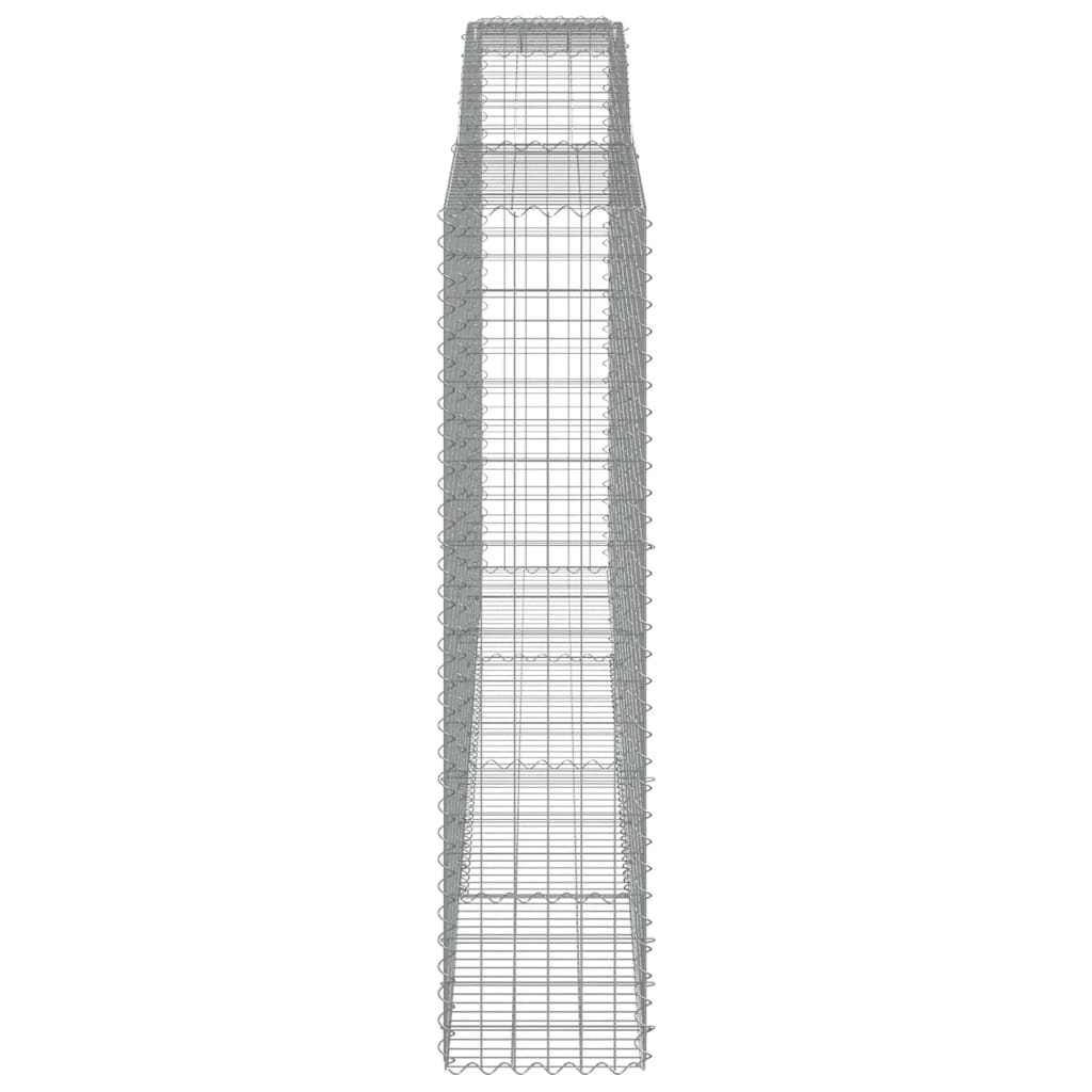 Coșuri gabion arcuite, 3 buc 400x50x200/220 cm, fier galvanizat