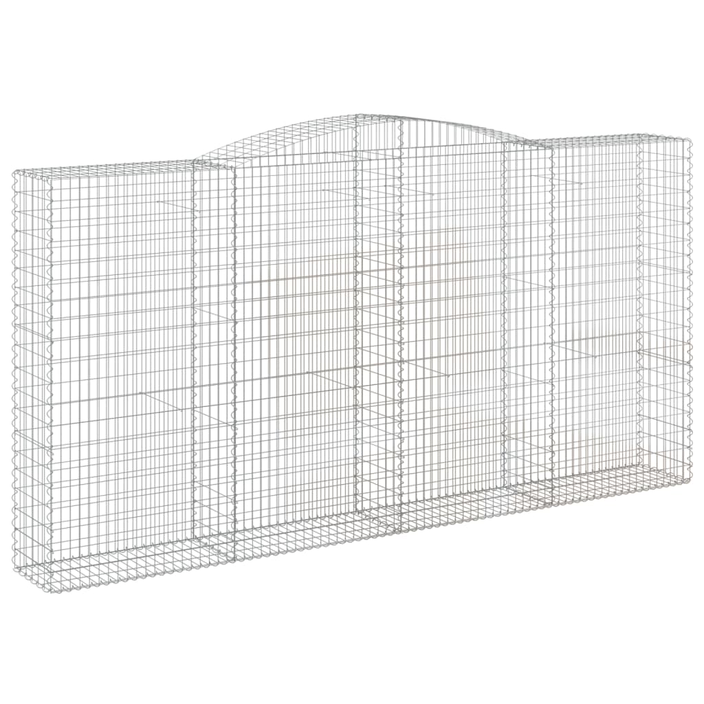 Coșuri gabion arcuite, 4 buc 400x50x200/220 cm, fier galvanizat