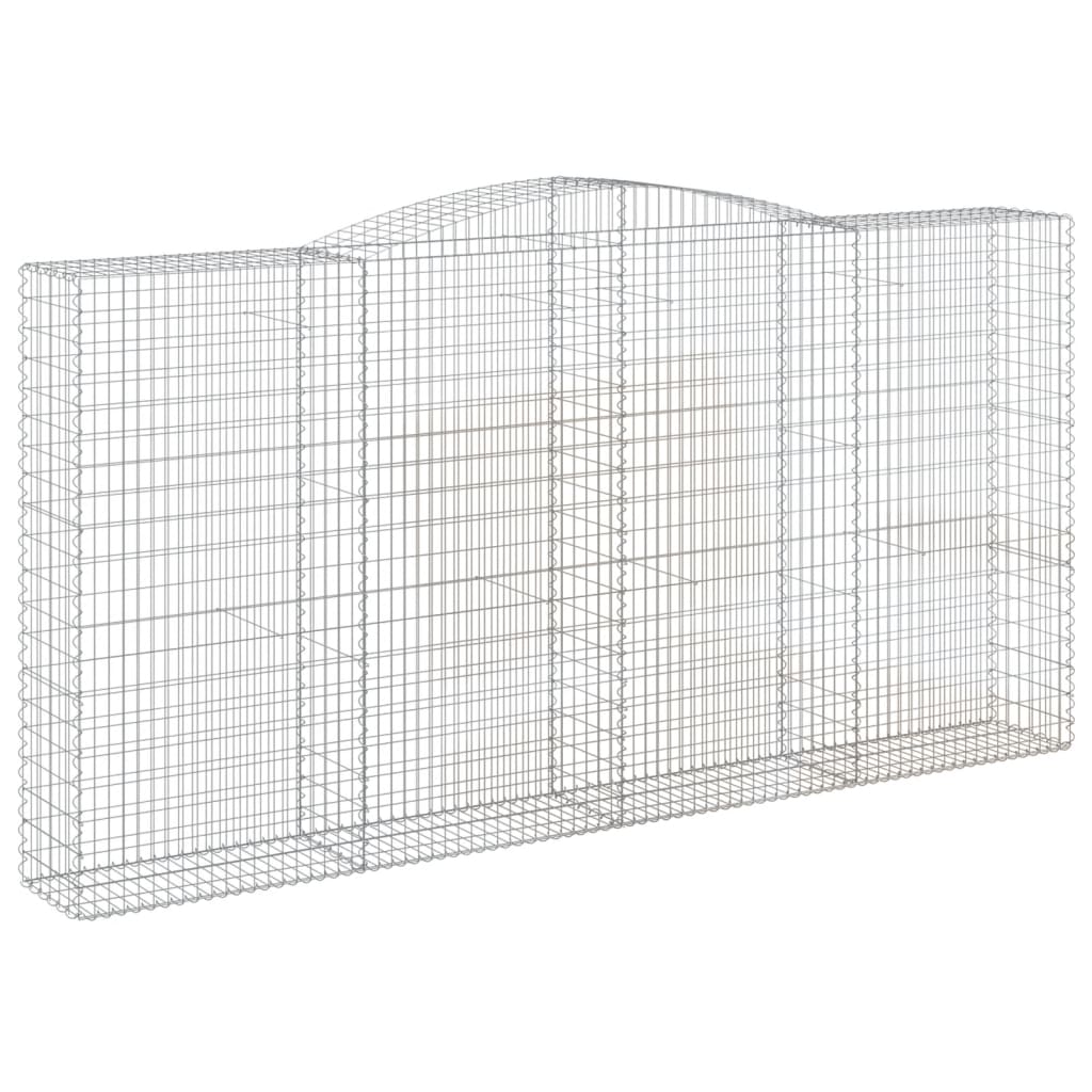 Coșuri gabion arcuite, 5 buc 400x50x200/220 cm, fier galvanizat