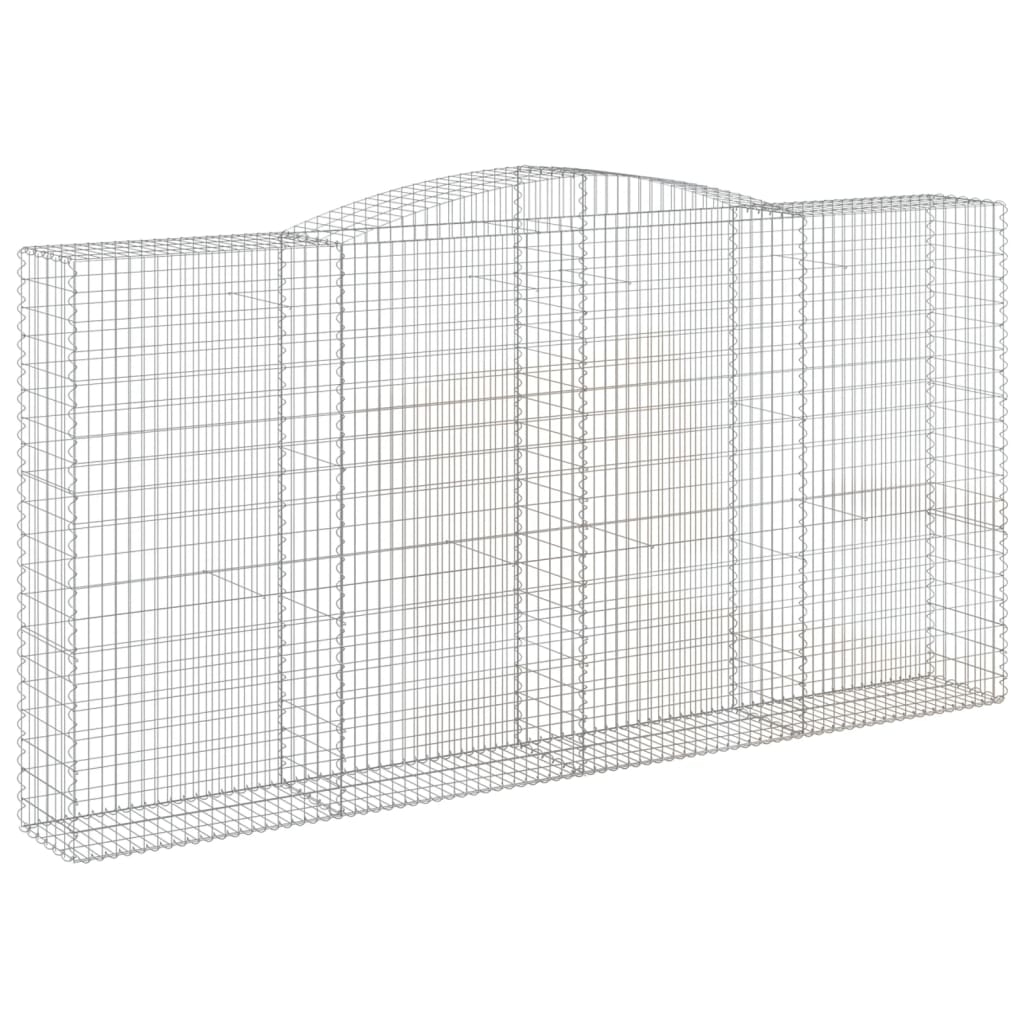 Coșuri gabion arcuite, 8 buc 400x50x200/220 cm, fier galvanizat