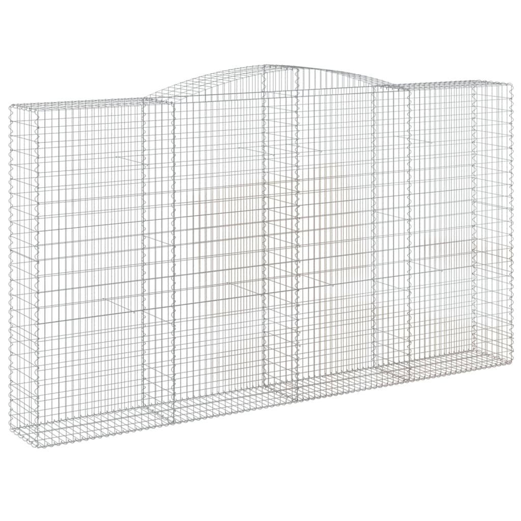 Coșuri gabion arcuite, 3 buc, 400x50x220/240cm, fier galvanizat