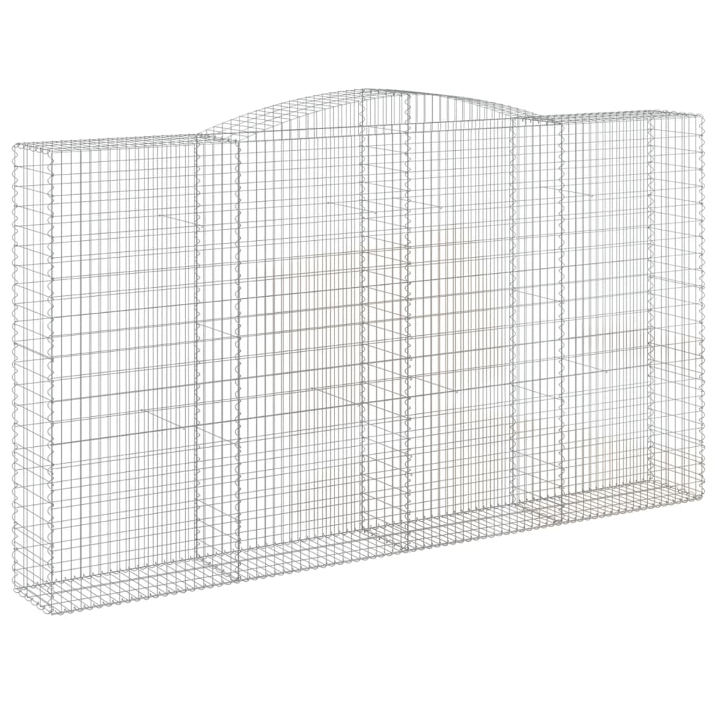 Coșuri gabion arcuite, 7 buc, 400x50x220/240cm, fier galvanizat