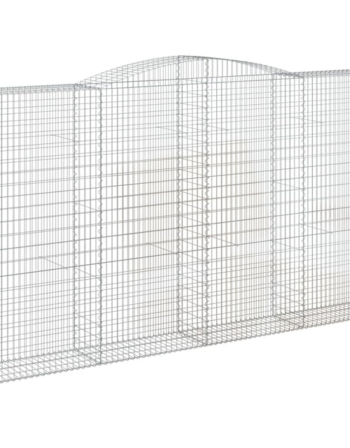 Încărcați imaginea în vizualizatorul Galerie, Coșuri gabion arcuite, 9 buc, 400x50x220/240cm, fier galvanizat
