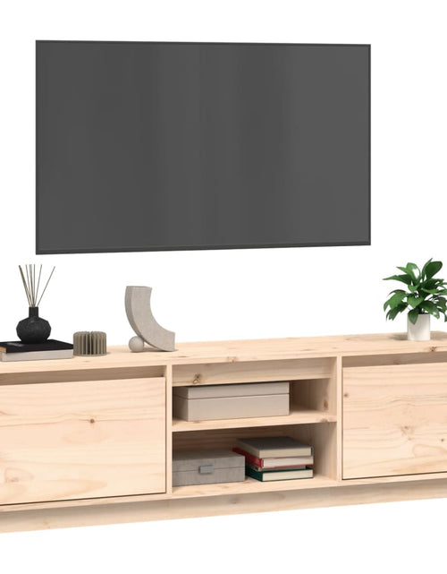Загрузите изображение в средство просмотра галереи, Comodă TV, 140x35x40 cm, lemn masiv de pin
