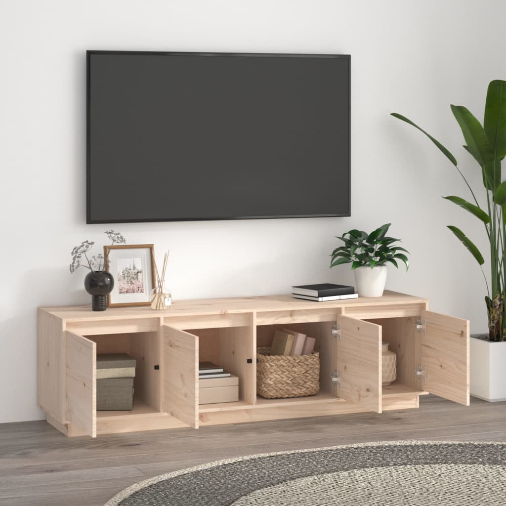 Comodă TV, 156x37x45 cm, lemn masiv de pin