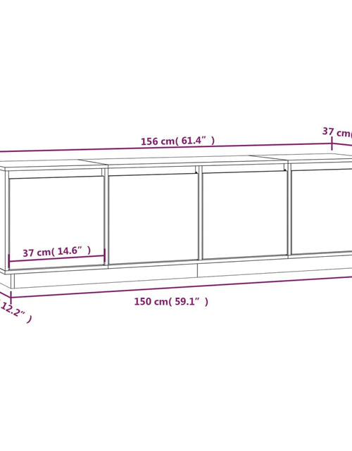 Încărcați imaginea în vizualizatorul Galerie, Comodă TV, 156x37x45 cm, lemn masiv de pin
