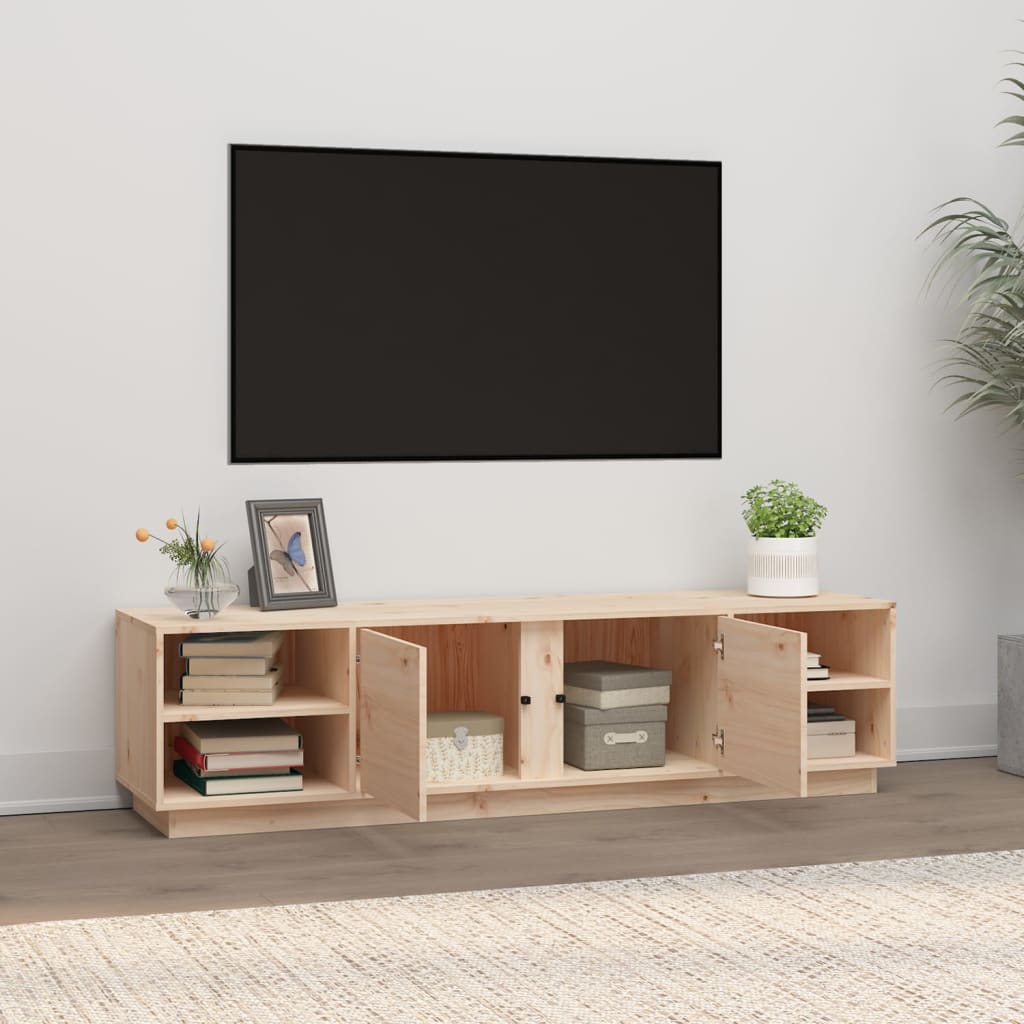 Comodă TV, 156x40x40 cm, lemn masiv de pin