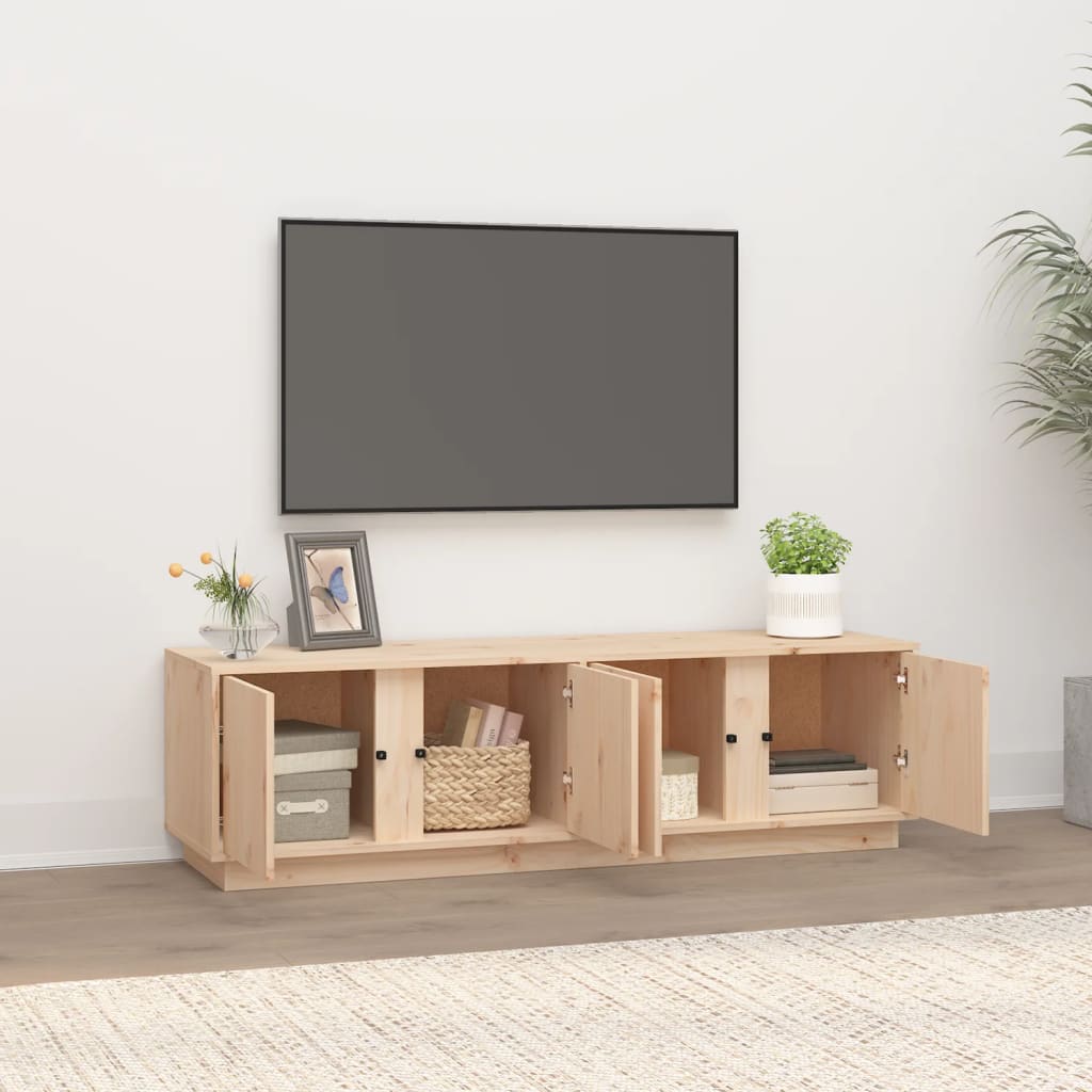 Comodă TV, 140x40x40 cm, lemn masiv de pin