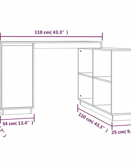 Încărcați imaginea în vizualizatorul Galerie, Birou, 110x50x75 cm, lemn masiv de pin
