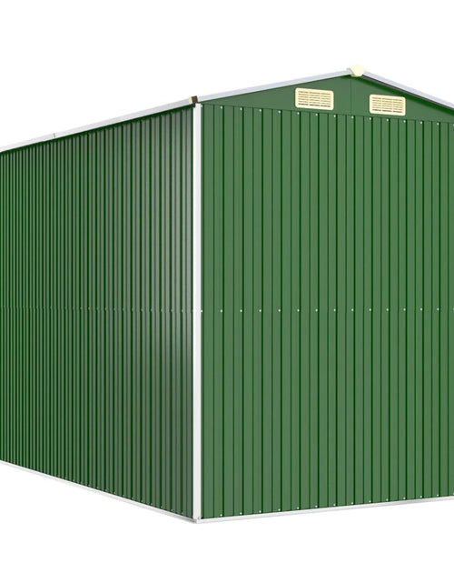 Încărcați imaginea în vizualizatorul Galerie, Șopron de grădină, verde, 192x357x223 cm, oțel zincat
