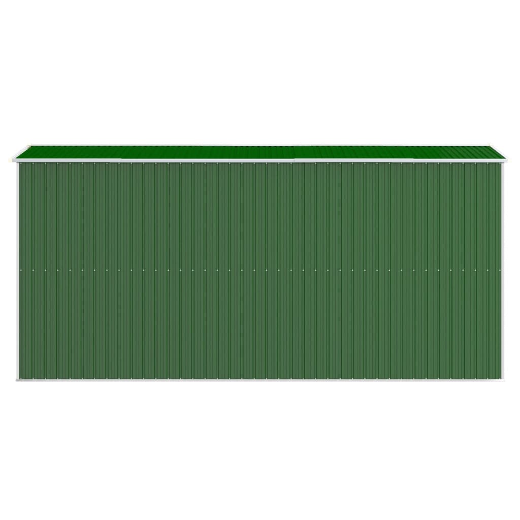 Șopron de grădină, verde, 192x440x223 cm, oțel zincat