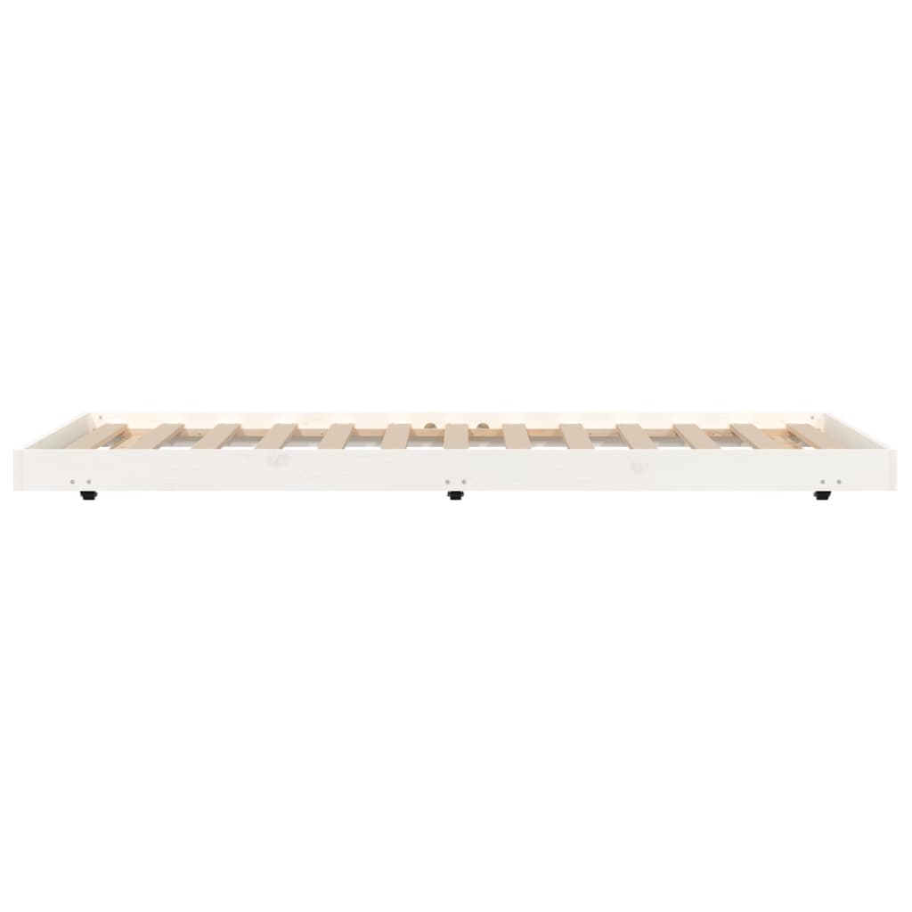 Cadru de pat, alb, 90x190 cm, lemn masiv de pin