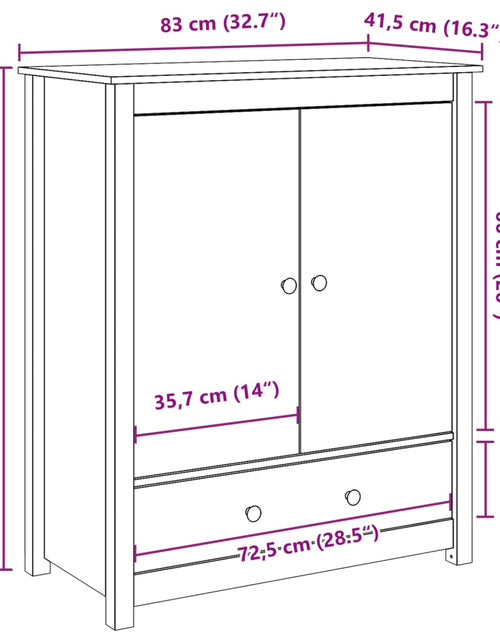 Загрузите изображение в средство просмотра галереи, Dulap, 83x41,5x100 cm, lemn masiv de pin
