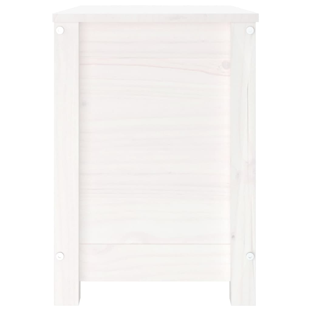 Cutie de depozitare, alb, 60x32x45,5 cm, lemn masiv de pin