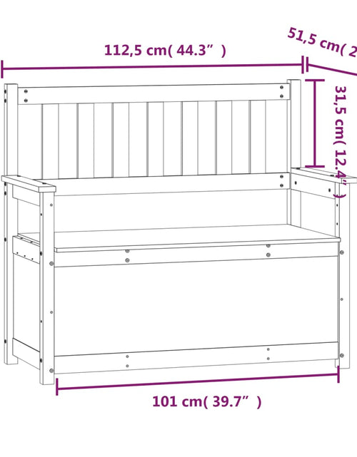 Загрузите изображение в средство просмотра галереи, Bancă, 112,5x51,5x96,5 cm, lemn masiv de pin

