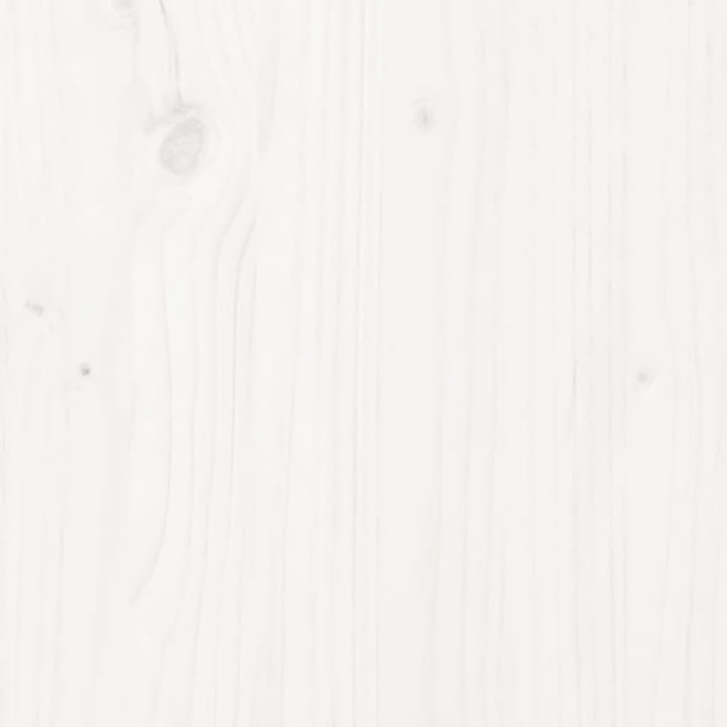 Cutie de depozitare, alb, 59,5x36,5x33 cm, lemn masiv de pin