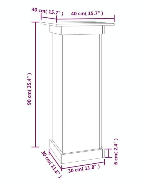 Încărcați imaginea în vizualizatorul Galerie, Suport pentru flori, 40x40x90 cm, lemn masiv de pin
