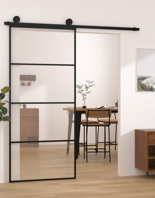 Încărcați imaginea în vizualizatorul Galerie, Ușă glisantă cu set feronerie, 90x205 cm, sticlă ESG/aluminiu
