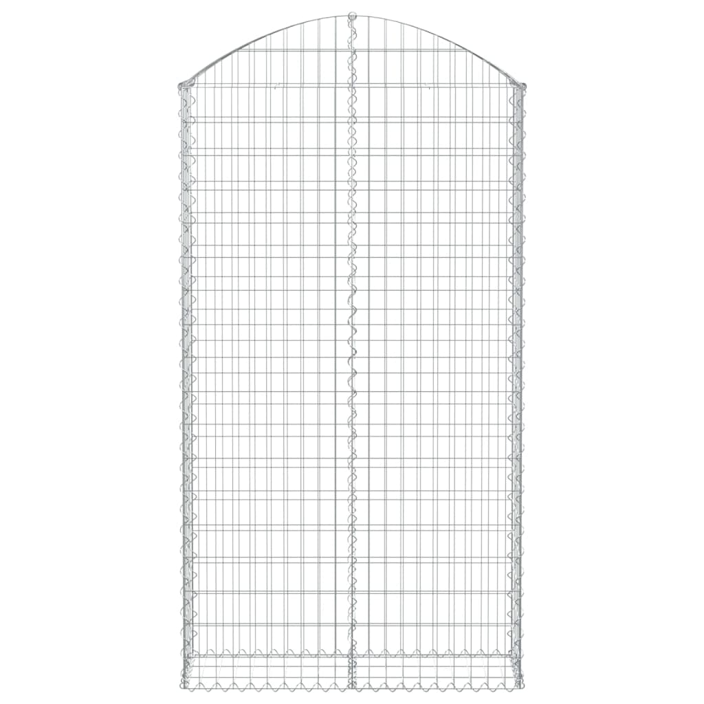 Coș gabion arcuit, 100x30x180/200 cm, fier galvanizat