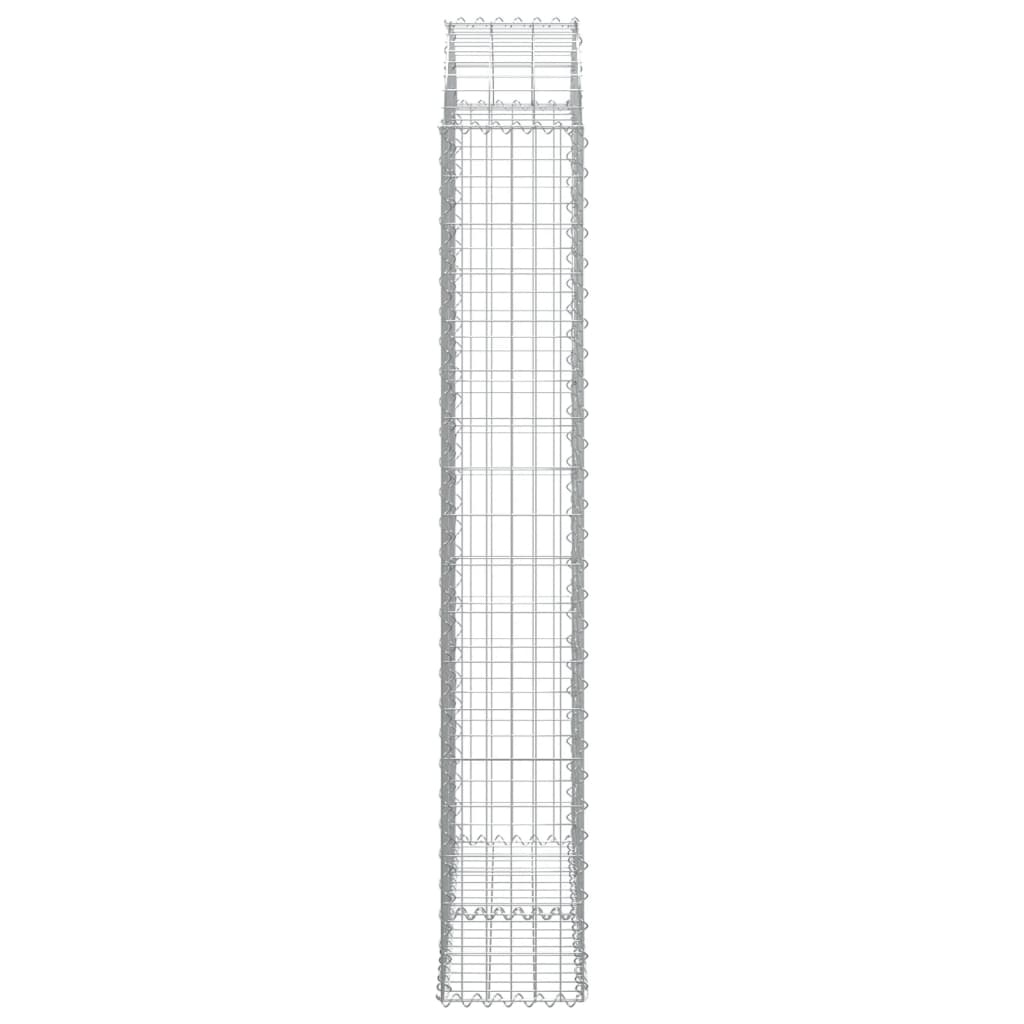 Coș gabion arcuit, 100x30x180/200 cm, fier galvanizat