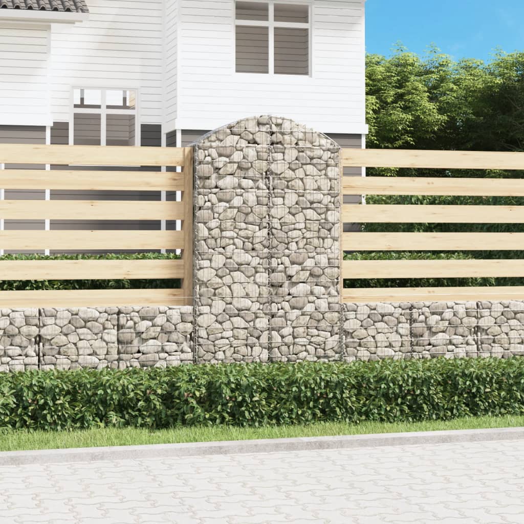 Coș gabion arcuit, 100x30x180/200 cm, fier galvanizat