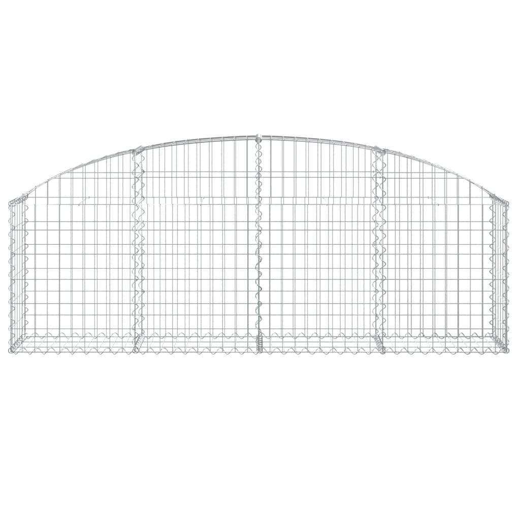 Coș gabion arcuit 200x30x60/80 cm fier galvanizat