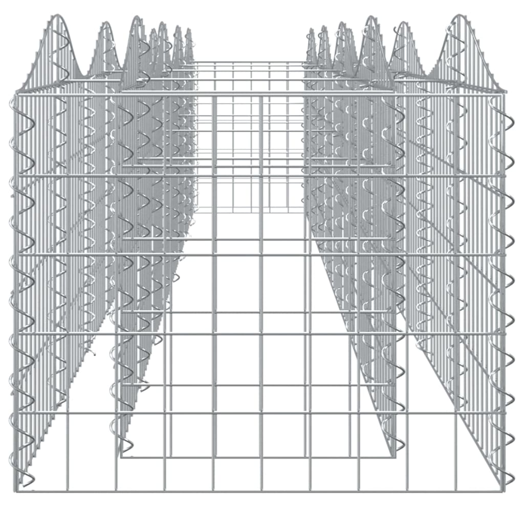 Strat înălțat cu gabion arcuit, 400x50x50 cm, fier galvanizat