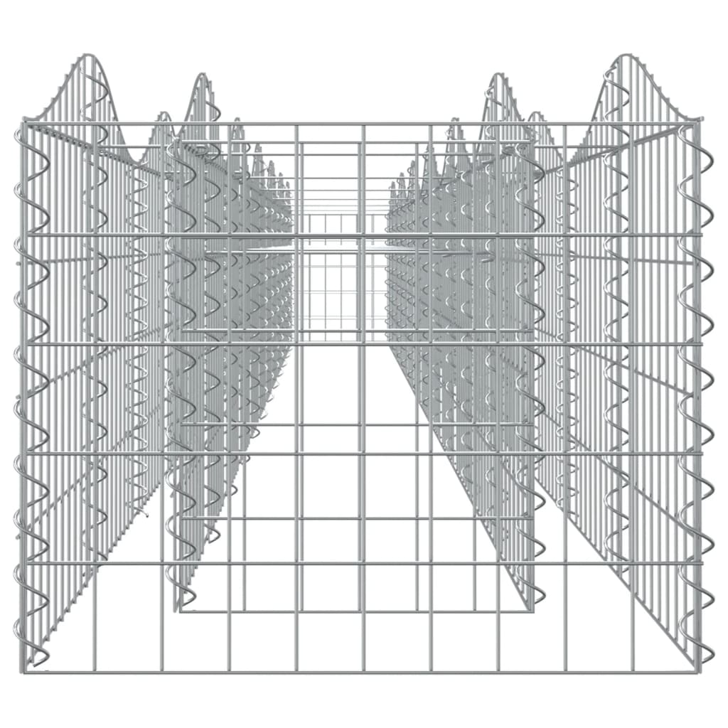 Strat înălțat cu gabion arcuit, 600x50x50 cm, fier galvanizat