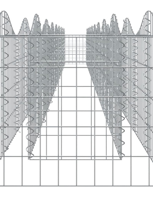 Загрузите изображение в средство просмотра галереи, Strat înălțat cu gabion arcuit, 800x50x50 cm, fier galvanizat
