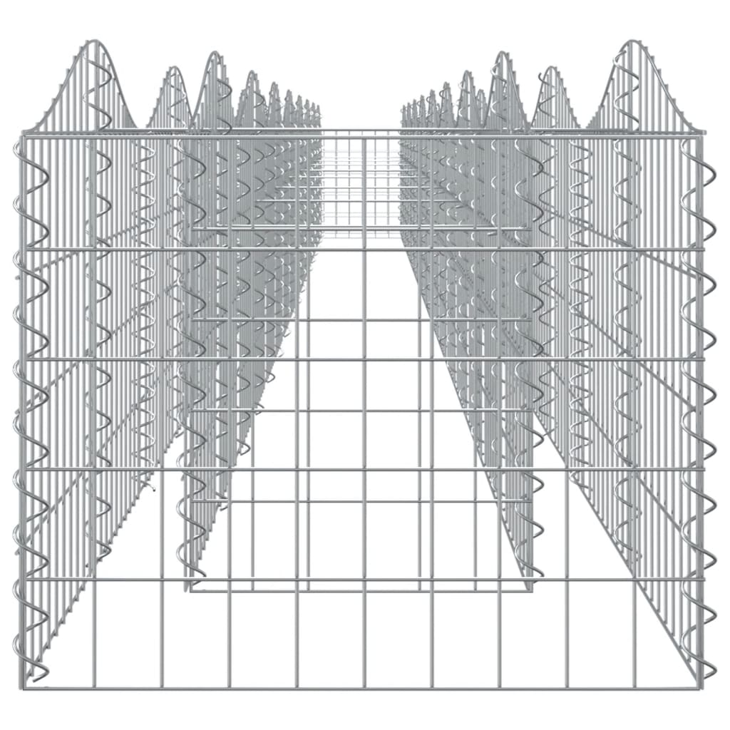 Strat înălțat cu gabion arcuit, 800x50x50 cm, fier galvanizat