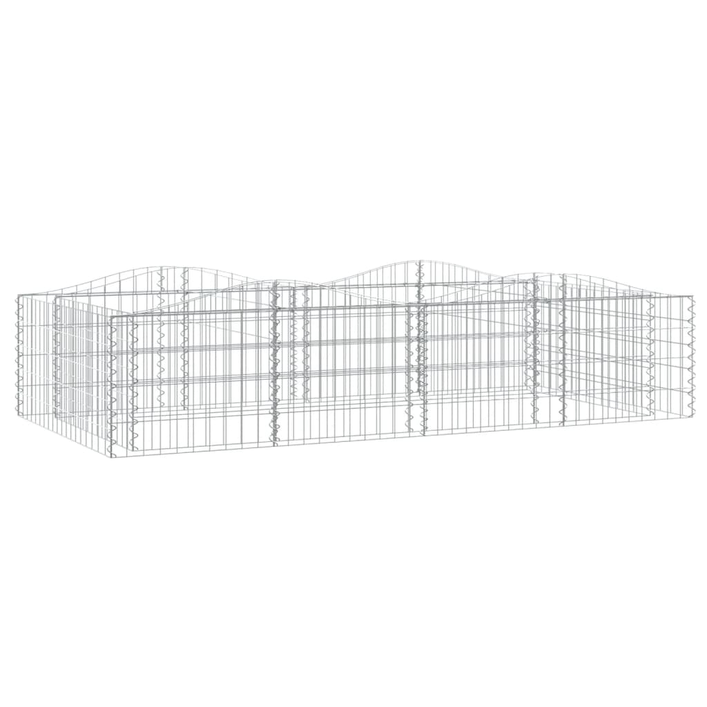 Strat înălțat cu gabion arcuit, 200x100x50 cm, fier galvanizat