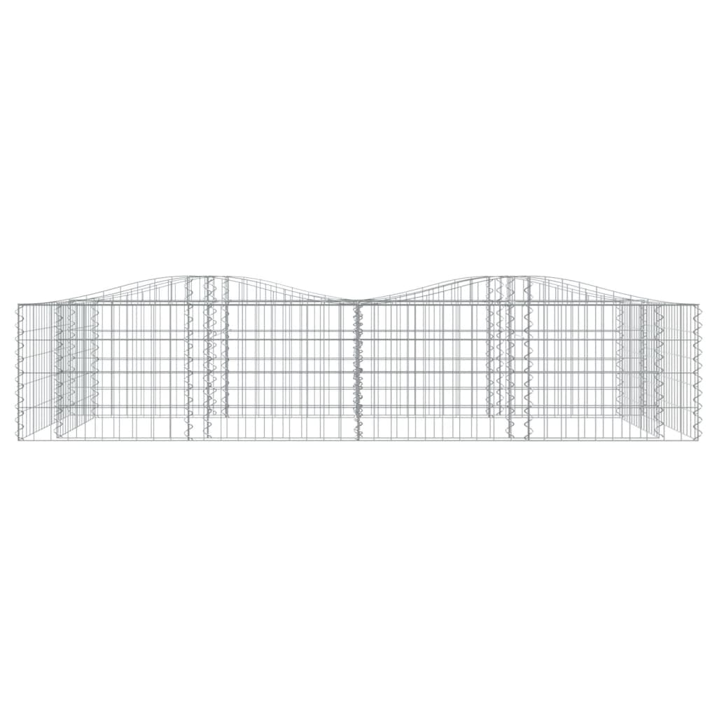 Strat înălțat cu gabion arcuit, 200x100x50 cm, fier galvanizat