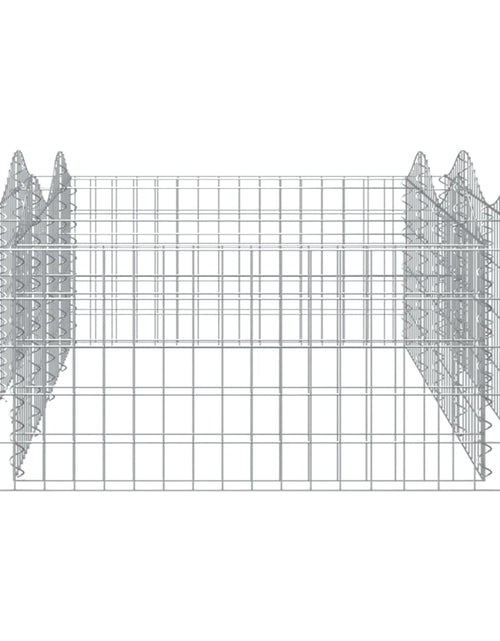 Загрузите изображение в средство просмотра галереи, Strat înălțat cu gabion arcuit, 200x100x50 cm, fier galvanizat
