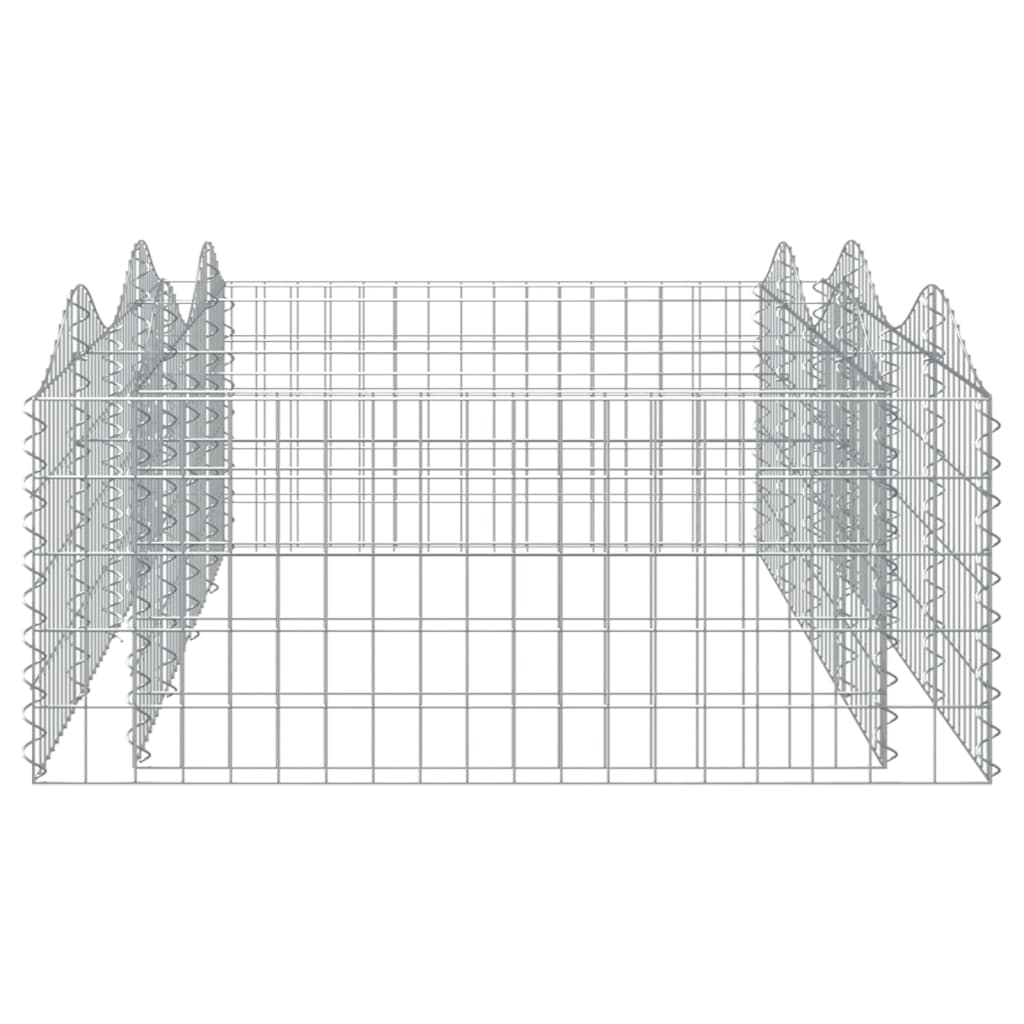 Strat înălțat cu gabion arcuit, 200x100x50 cm, fier galvanizat