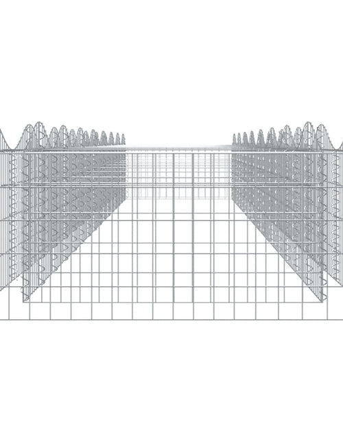 Încărcați imaginea în vizualizatorul Galerie, Strat înălțat cu gabion arcuit, 800x100x50 cm, fier galvanizat
