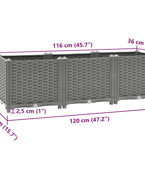 Загрузите изображение в средство просмотра галереи, Strat înălțat, 120x40x38 cm, polipropilenă
