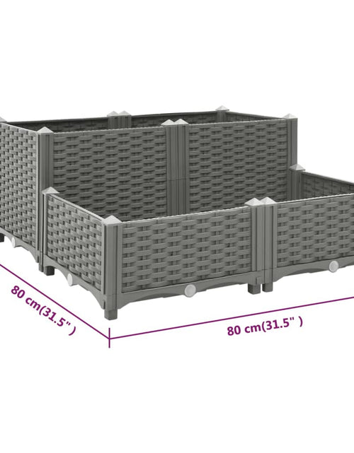 Încărcați imaginea în vizualizatorul Galerie, Strat înălțat, 80x80x38 cm, polipropilenă
